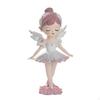 Ballerina Statue with Feathered Appendages Decorative Winged Ornament Freestanding Ballet