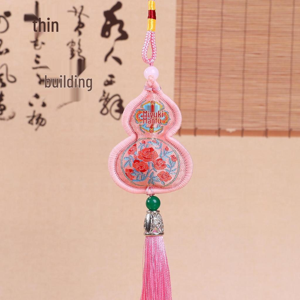 Dragon Boat Festival Gourd Pendant: Traditional Embroidered Sachet, Portable Ancient Style Scent Bag, Car Charm, Lucky Gift