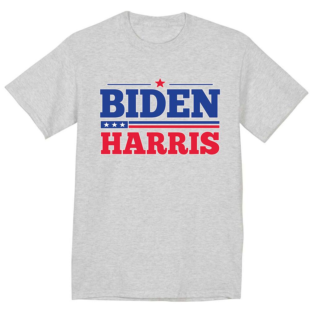 Biden Harris 2024 Election Campaign T=shirt Mens Graphic Tee Gray