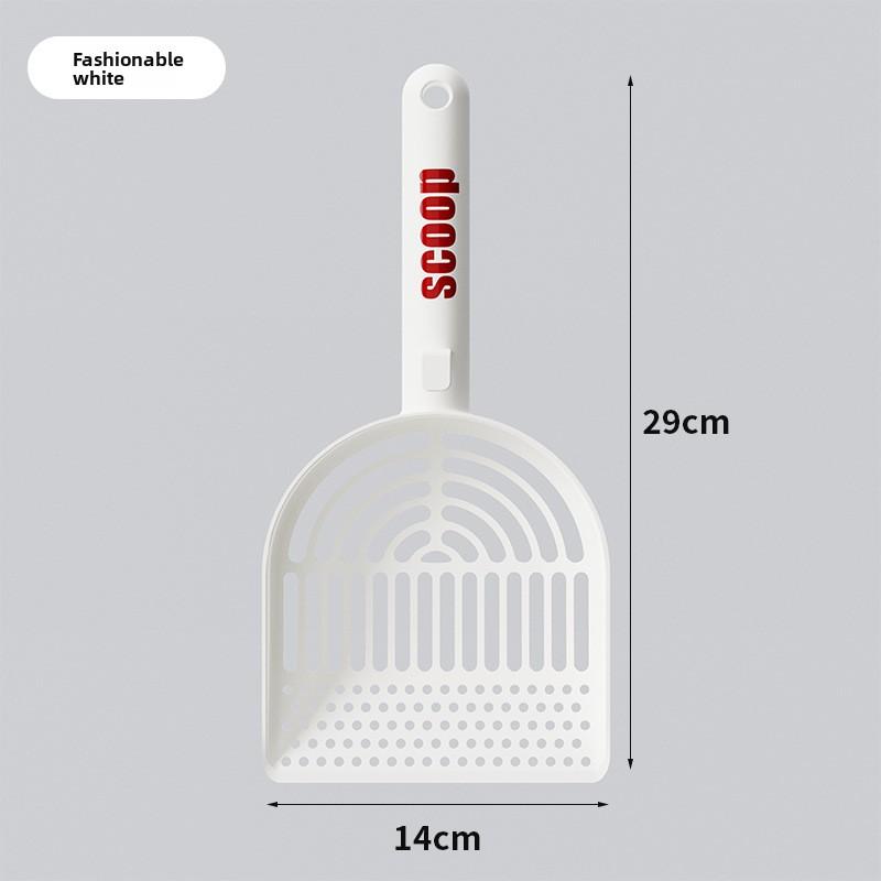 

Cat Litter Spatula, Tofu Bentonite Cat Litter, Plastic Cat Litter Spatula, Fine-pore Large-sized Mineral Litter, A Perfect Litter Remover белый