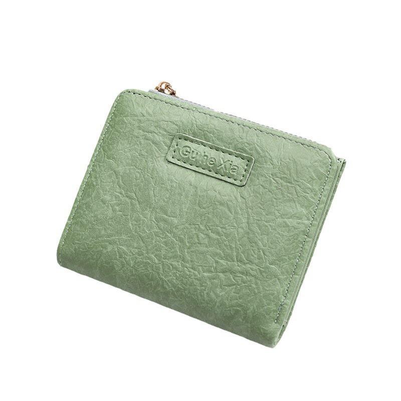 Womens Minimalist PU Leather Clutch Wallet Small Compact Multi-Functional Card Holder With Expansion Pocket