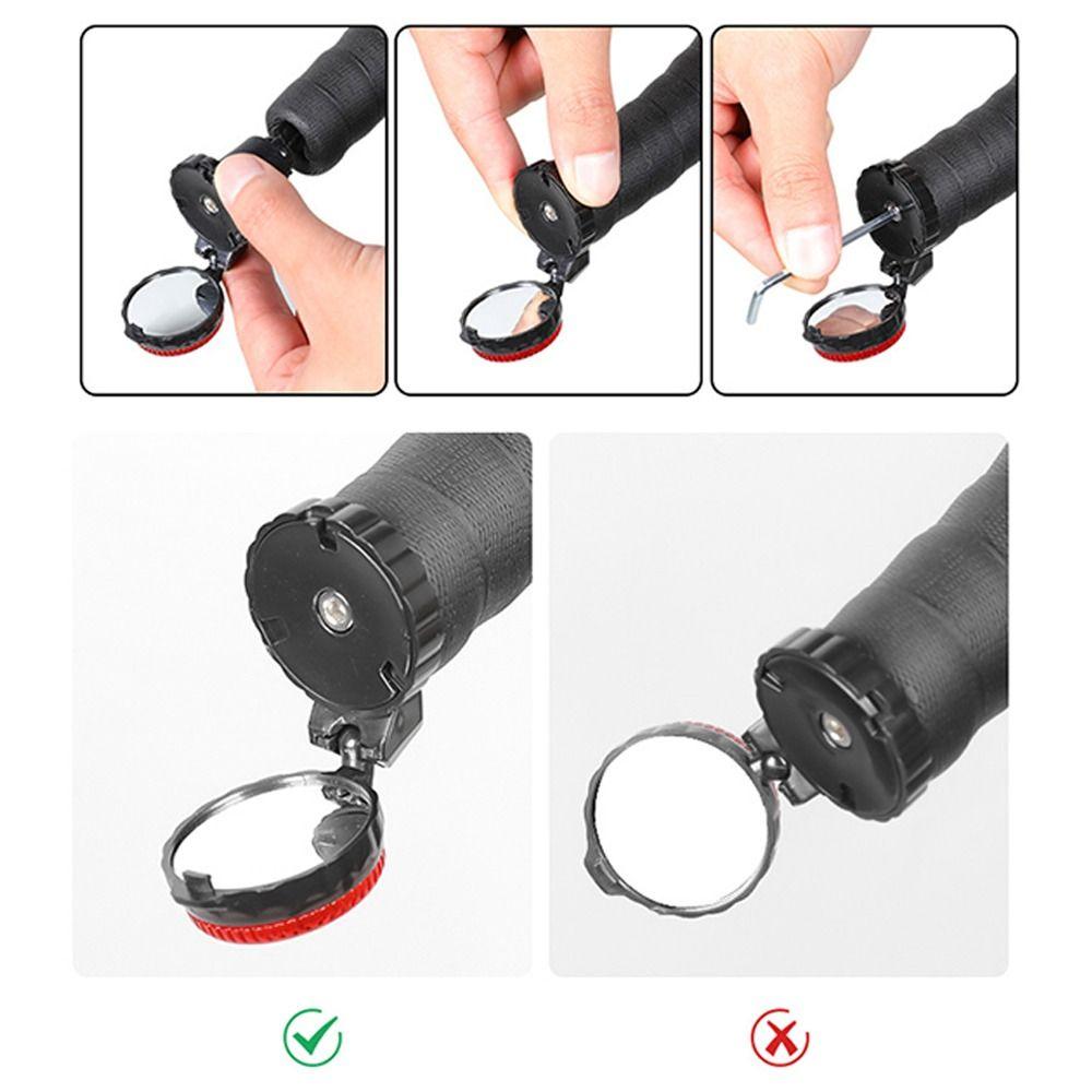 21~22mm Bicycle Rear View Mirror Adjustable Outdoor Cycling Convex Cycling Mirror Bike Accessories Sight Reflector