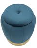 Storage Stool Paris Teal Gold Cm Ø 43X43