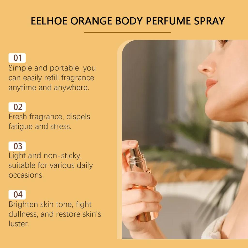 Spray parfumé à l'orange pour le corps, élégant, frais et portable, 90 ml