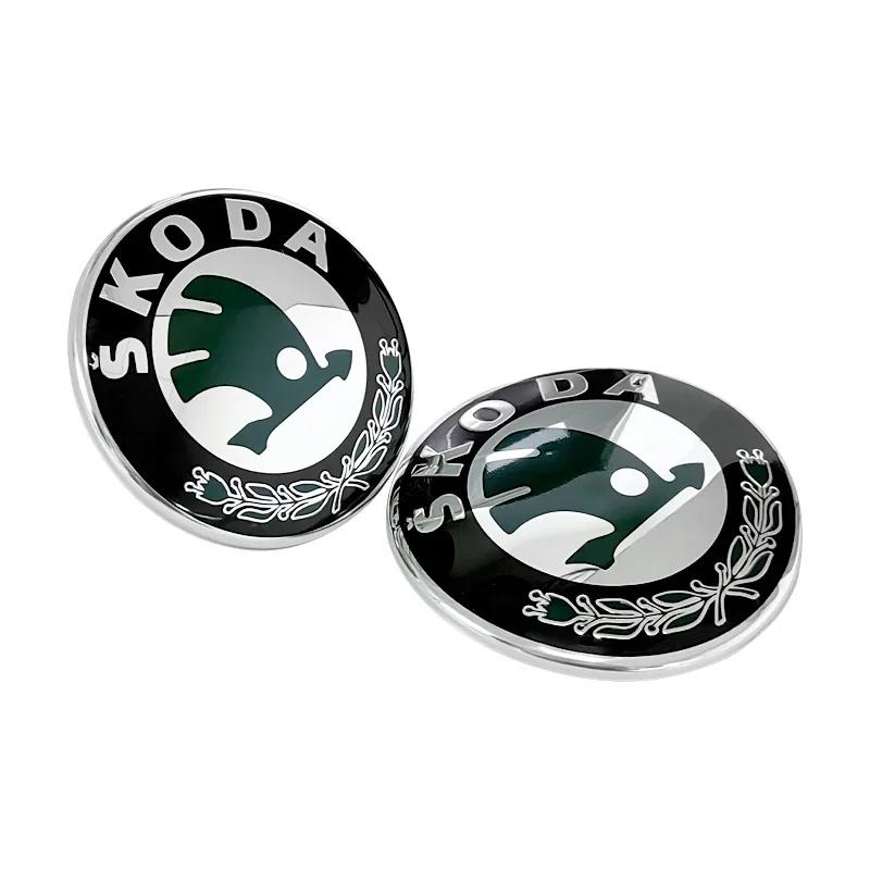 2025 Neues Auto Hinten Vorne Emblem Kofferraum Abzeichen Aufkleber für Skoda Kodiaq Karoq 2 A7 Tour VRS Superb Octavia Yeti Fabia 1 Rapid Access