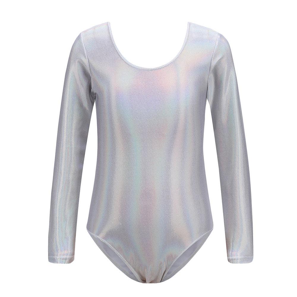 Elastic Dance Leotards Long Sleeve Ballet Dance Outfit Girls Gymnastics Leotards Performance