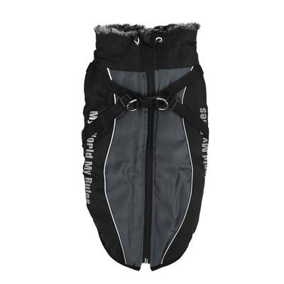 Hunde Baumwolljacke Klassisch Niedlich Plüschkragen Verdicken Reflektierend Haustier Warme Mäntel für Herbst und Winter