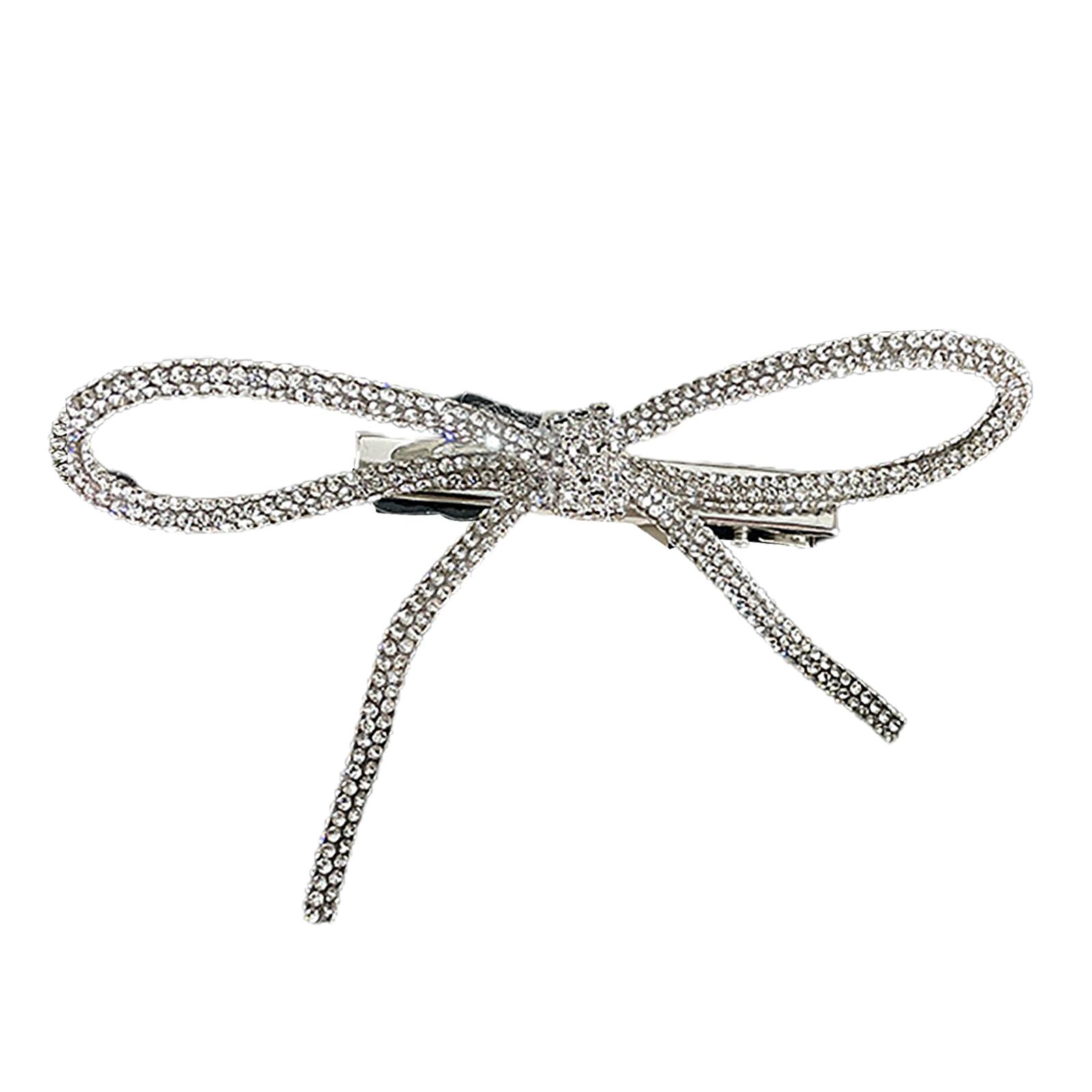 

Элегантная заколка для волос с бантом, блестящая заколка-уточка для милых девушек, блестящая заколка-уточка в стиле Харадзюку со стразами