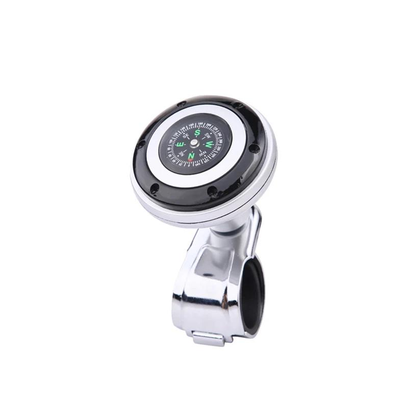 

Steering Wheel Spinner Knob with Compass Universal 360 Degree Rotation Metal Power Handle Ball Booster for Car Vehicle Auto