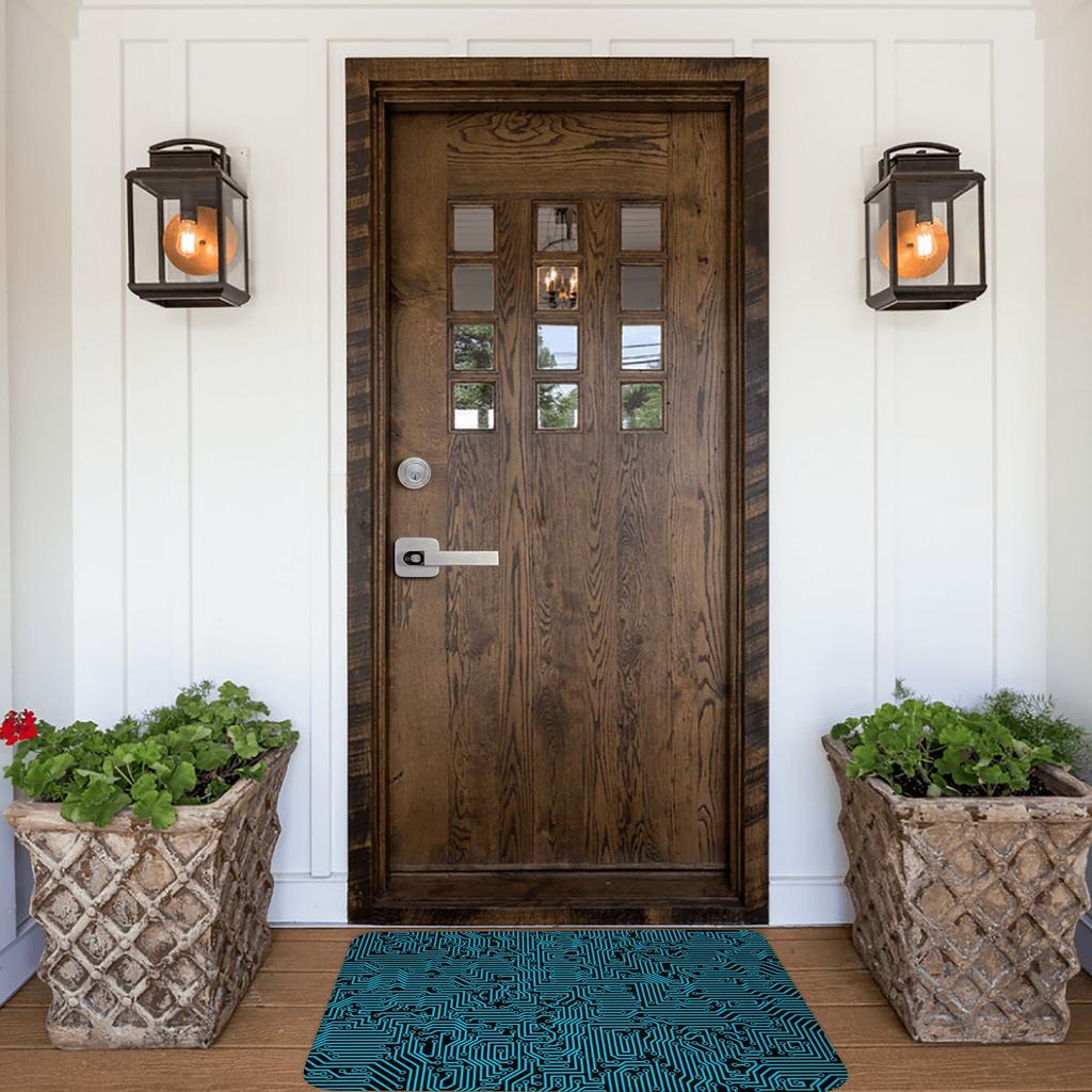 Circuit Board Front Door Mat Anti-Slip Outdoor Absorbent Cpu Hacker Programmer Doormat Floor Bathroom Entrance Rug Carpet