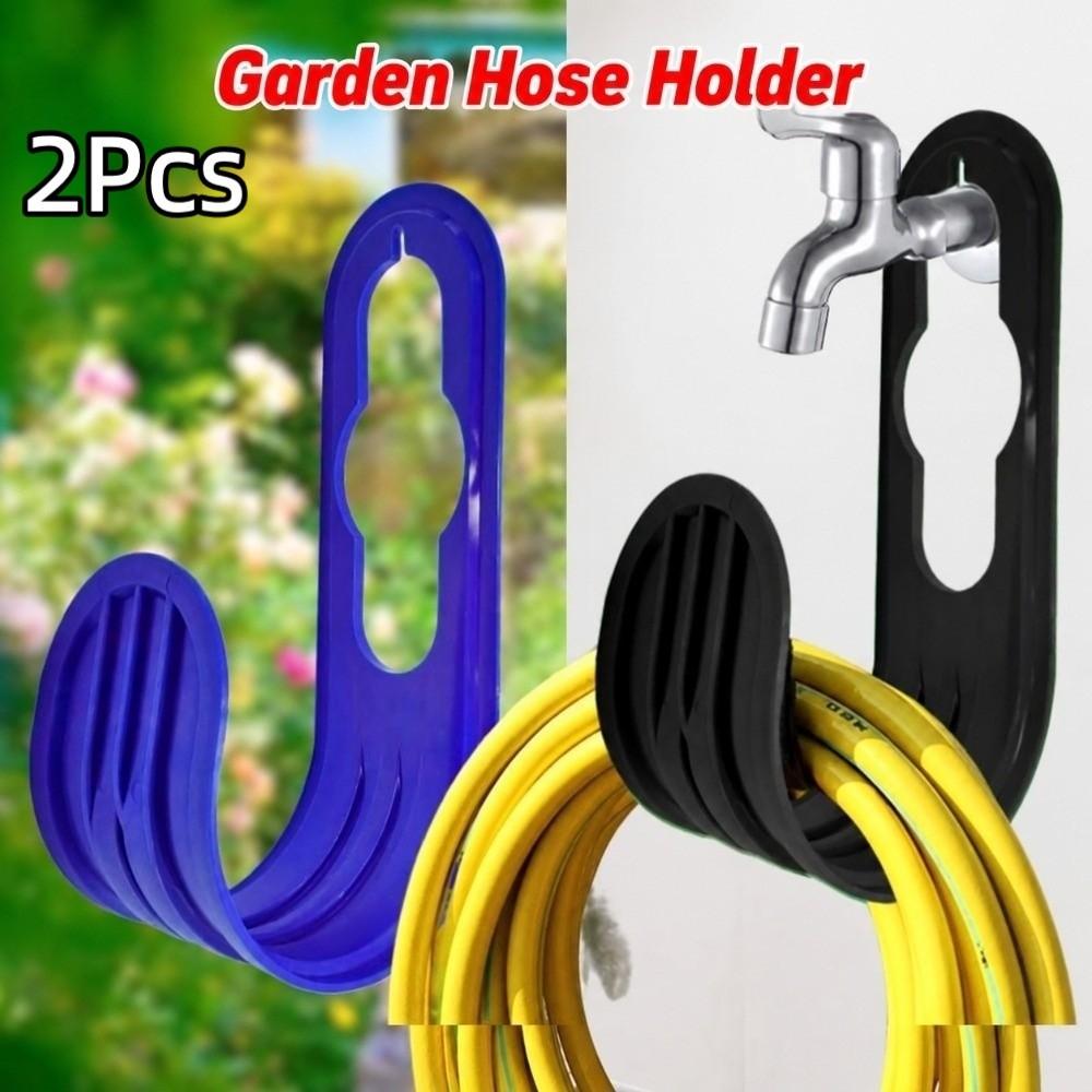 2Pcs Durable Garden Hose Holder Space Saving Hose Storage Rack Garden Hose Reel Organizer Garden