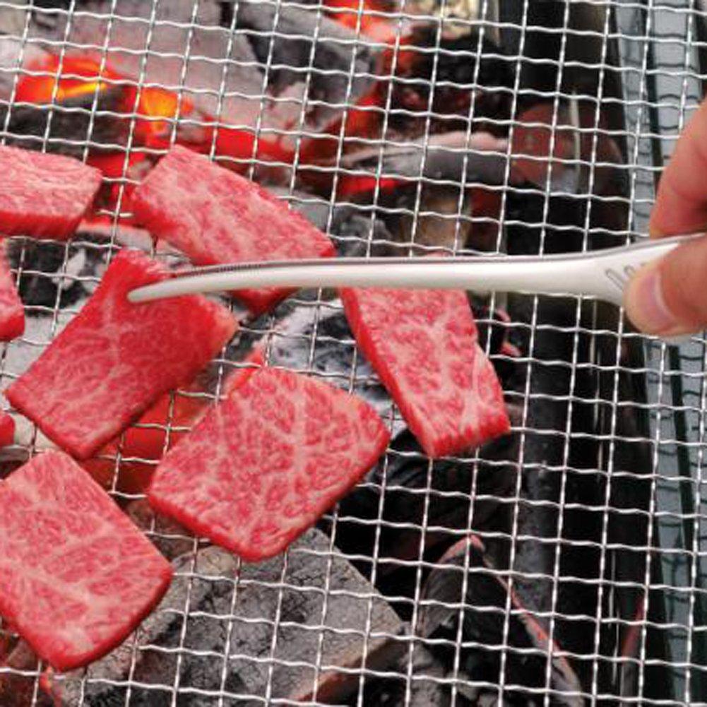 Todai 18-8 Clay Tongs, Large, Silver, Made in Japan, Perfect for Yakiniku, Pasta, Camping, and BBQs