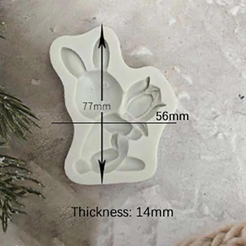New Easter Rabbit Fondant Silicone Mold Carrot Cake Decorating Tools Chocolate Cookies Baking Mould Egg DIY Clay Epoxy Mold