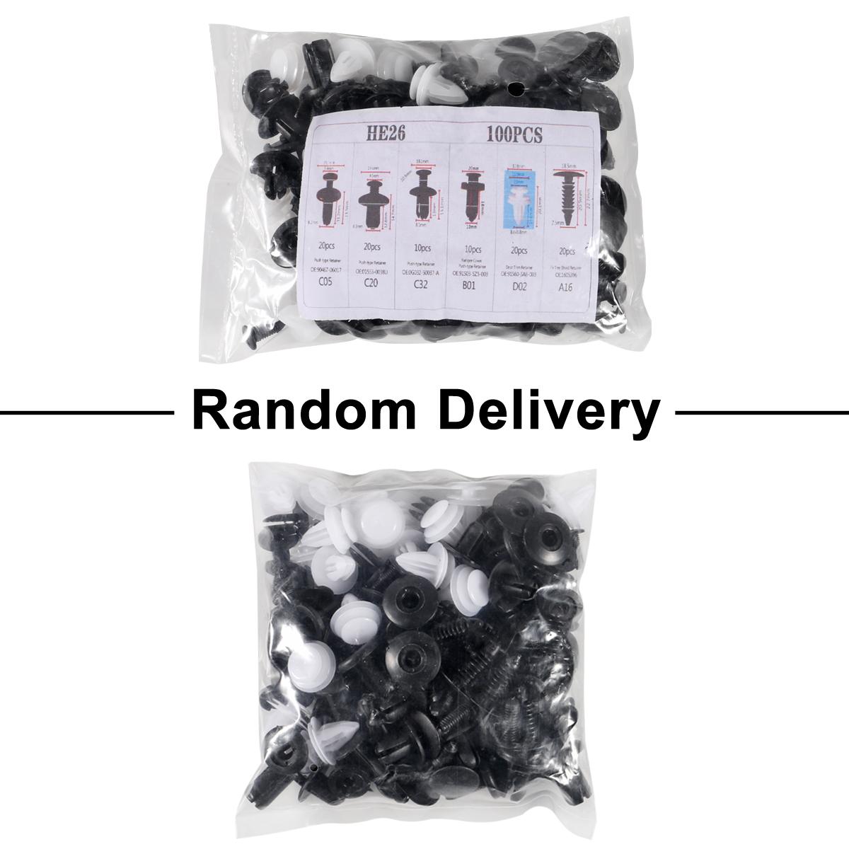 

100pcs Car Auto Fastener Clip Mixed Car Body Push Retainer Pin Rivet Bumper Screw Repair Fender Push Retainer