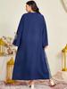 Eid al-Adha Arabic Patchwork Plus Size Party Dress
