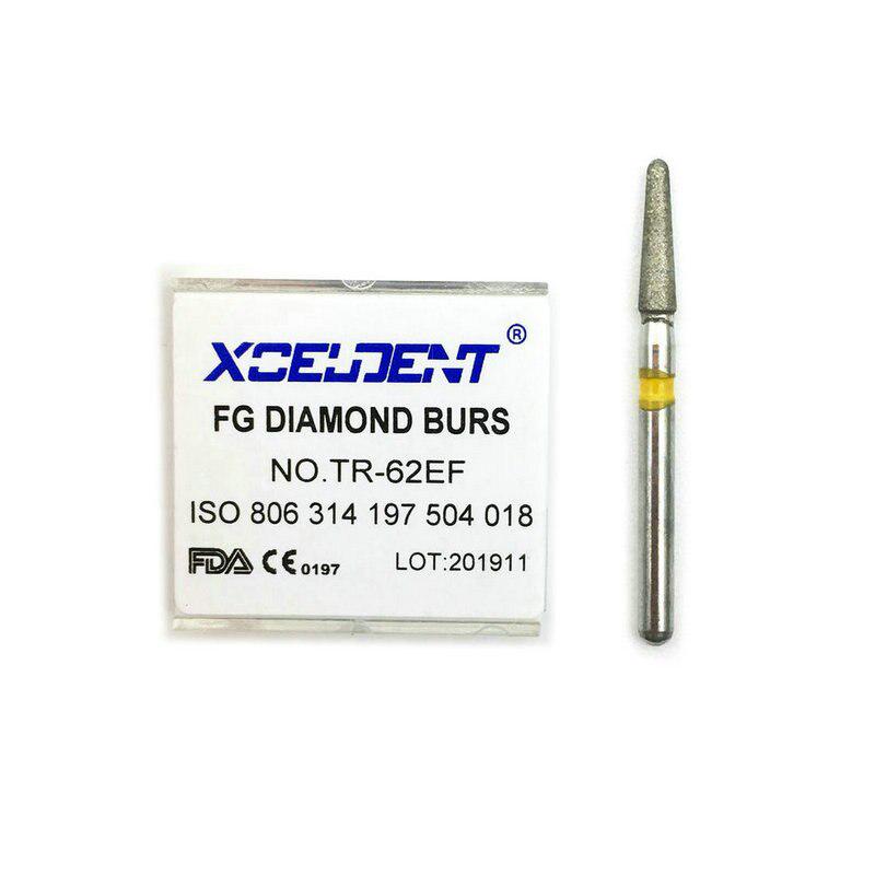 10 Pcs/set Dental Diamond Burs Drills High Speed Handpiece Polishing Whitening Tools Dental Burs Extra Fine TR-62EF