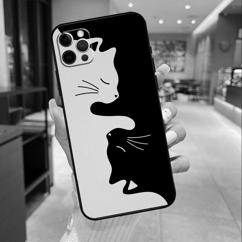 

Black Cats Ink Cute Pet Witch Art Phone Case For iPhone 17 16 15 14 13 11 12 Pro Max mini 16 Plus 16e 17 Air Protective Cover iPhone 17 Air
