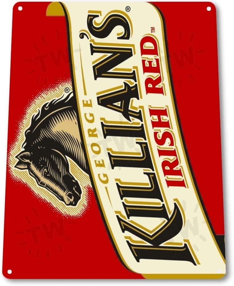 ЖЕСТЯНАЯ вывеска Killians Irish Red Металлическое настенное искусство Магазин Паб Магазин Бар алюминий 20x30cm(7.8x11.8inch)