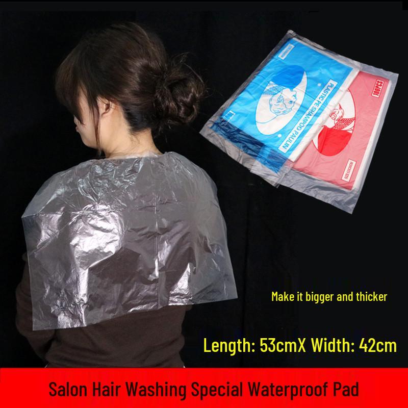 Waterproof Disposable Shampoo and Rinse Pad Cape for Salon Use