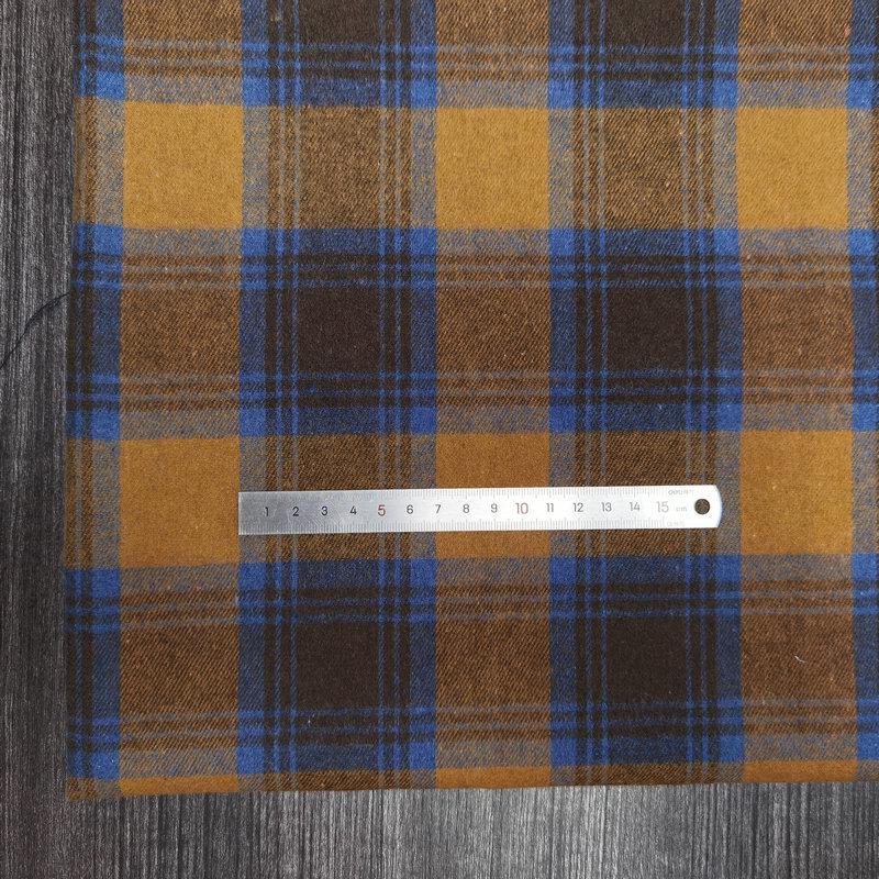Children's Twill Plaid Flannel Shirt Fabric - Yarn Dyed, Brushed Cotton