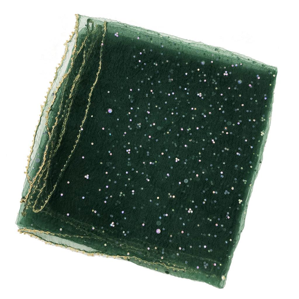 

Fashionable Colorful Sequin Bandana 80cm*80cm Ultra-thin Breathable Head Scarf Summer Sun Protection 80x80cm