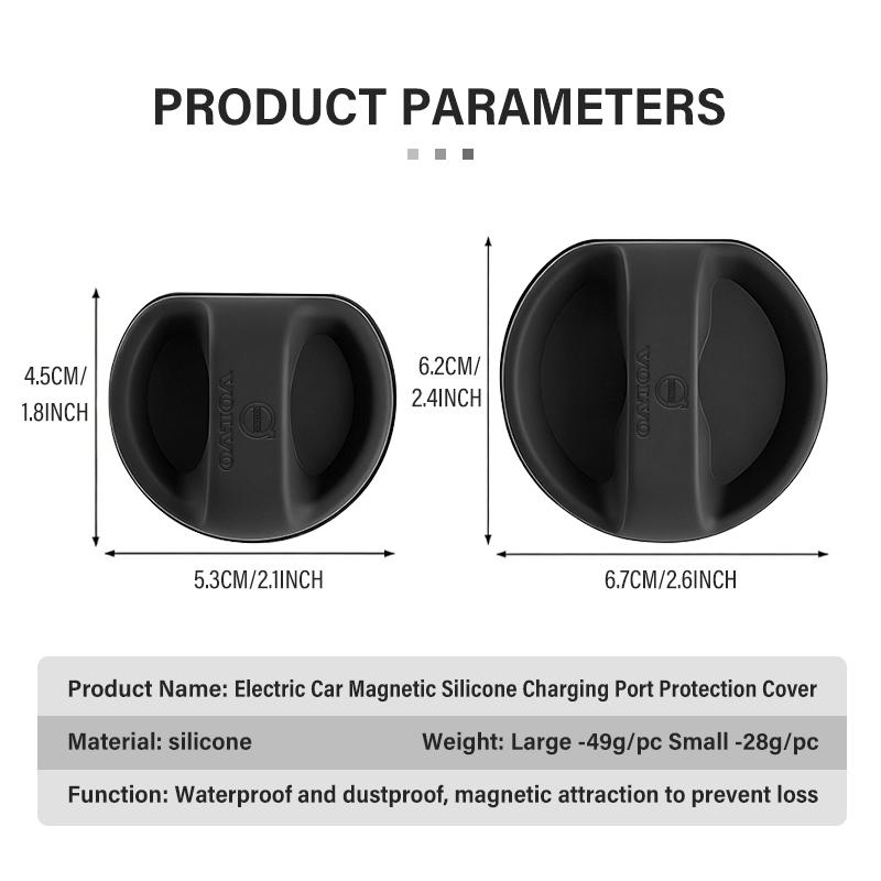 Magnetic Silicone Car Charging Port Cover Universal Dust Plug Charger Socket Cap For Volvo V50 S60 XC60 S40 XC40 XC90 V70 XC70 JG2