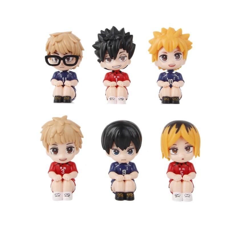 Adorable Q Version Sitting Figure Of Hinata Shoyo Pvc Volleyball Boy Doll For Collectors