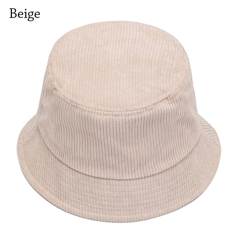 Warm Bucket Hat Corduroy Panama Hat Outdoor Sun Cap  Men Women