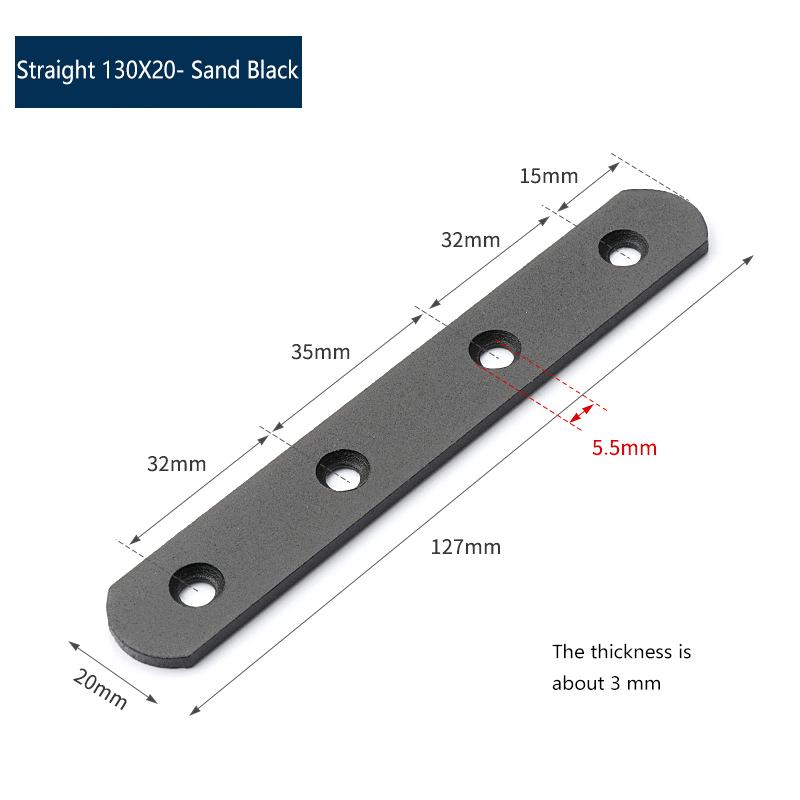 4pcs Stainless Steel Brace Flat Metal Brackets Straight Brackets Mending Repair Plate Fixing Joining For Furniture Corner