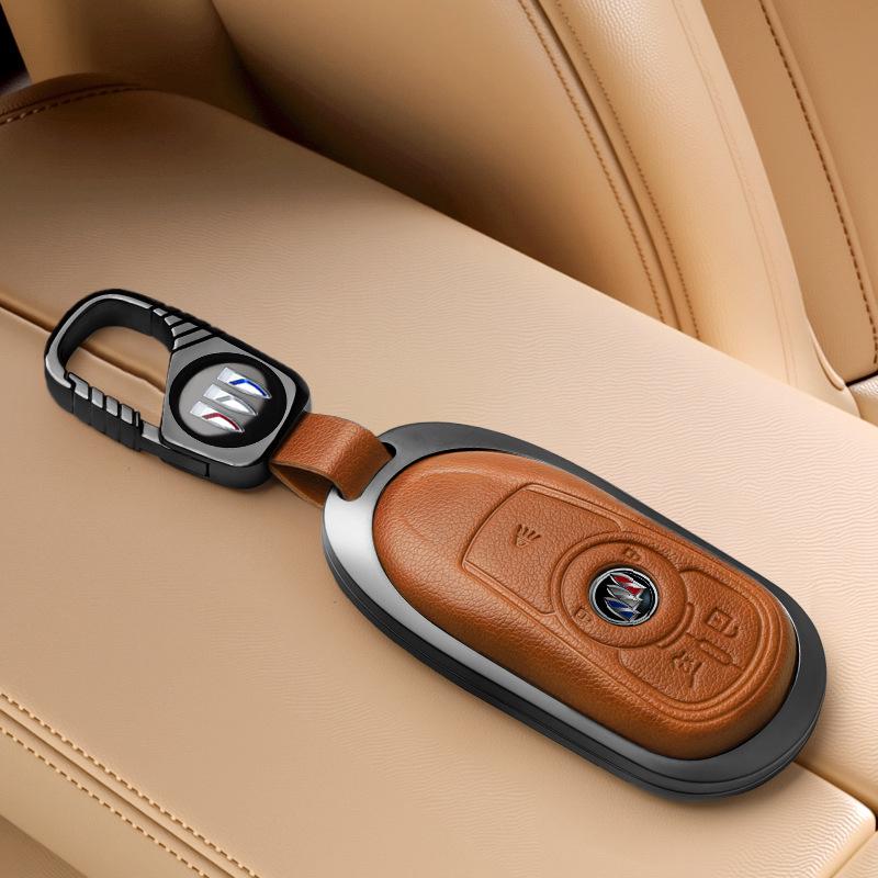 Compatible Key Case for Buick Encore, Envision, Regal, Envision GX/Flag Models, Shell Buckle Design.