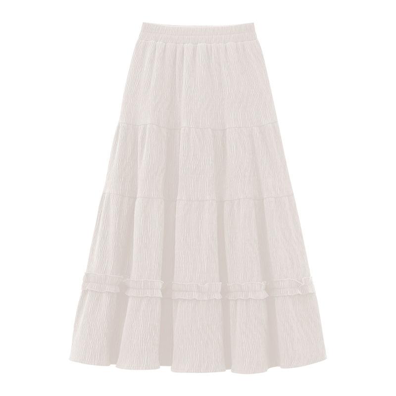 Bust Skirt Women's Autumn and Winter New Cake Skirt Small Person Fungus Edge Big Swing Skirt