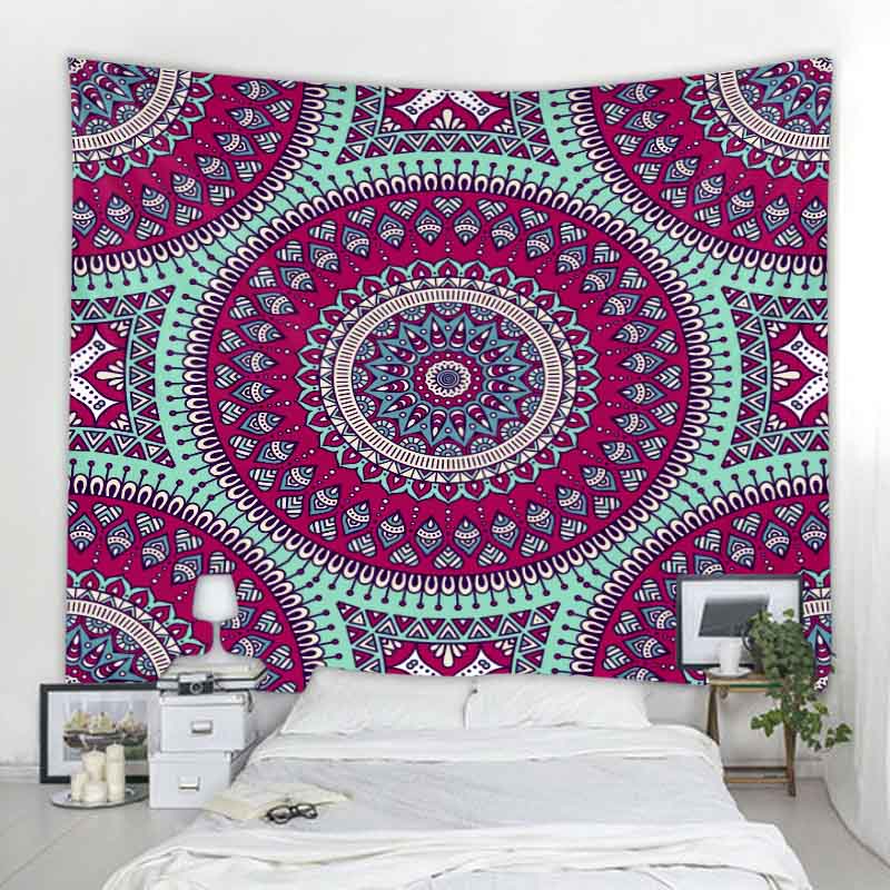 Indian mandala tapestry elephant wall hanging bohemian style decorative wall covering yoga mat aesthetics room decoration