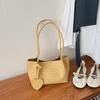 Woven Texture Shoulder Bag with Long Handle and Soft Structure for Summer Casual Wear