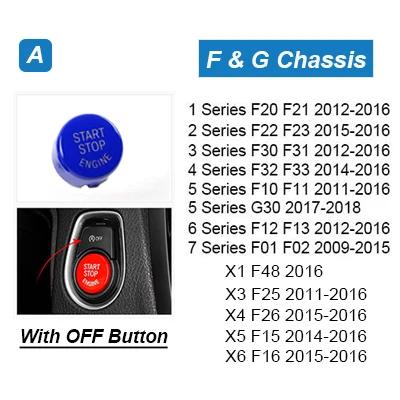 Carbon Fiber Engine Start Button Sticker for BMW 3 Series 5 Series X1 X3 X5 X6 2004-2024