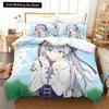 3D Anime Seirei Gensouki Bedding Set,Duvet Cover Comforter Bed Set Quilt Cover Pillowcase,King Queen Twin Size Boys Girls Adults