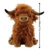 25cm Highland Cows Stuffed Animal, Scottish Cow Plush Toy, Soft Farm Cattle Plushie Doll, Christmas & Birthday Gift for Boys Girls