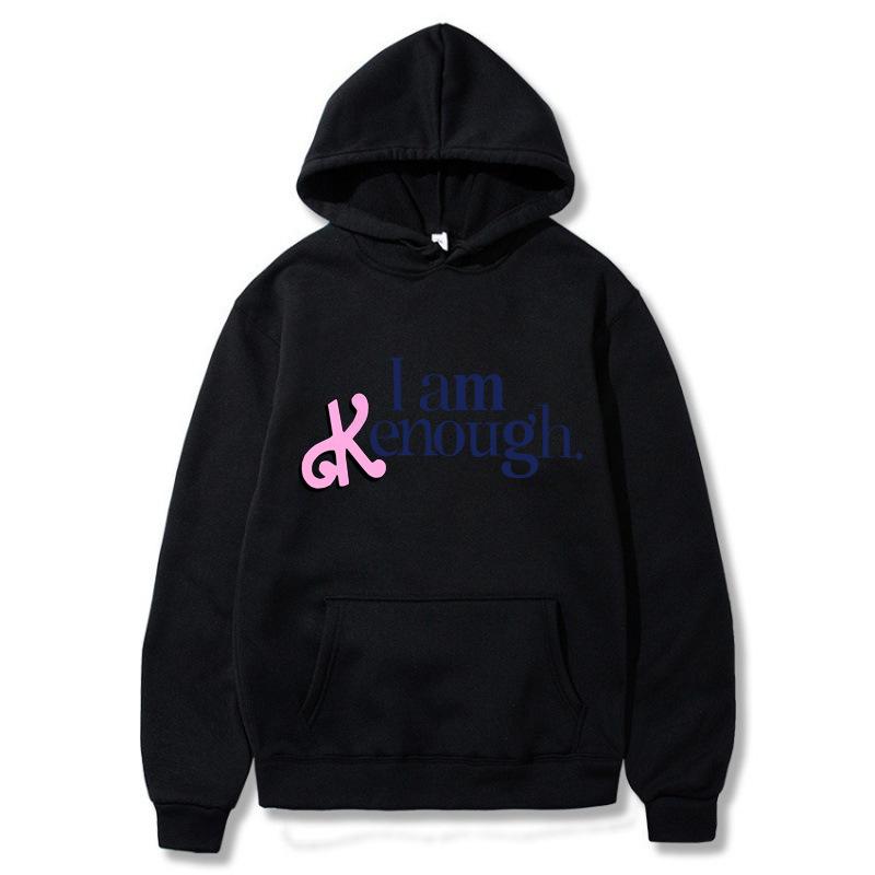 2025 new I Am Kenough letter print hooded loose sweater men's and women's hooded sweater