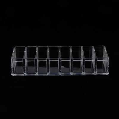 LARGR SLOTS Acrylic , Blushes, Highlighters, Eyeshadow Organizer with 8 Space Storage for Cosmetic