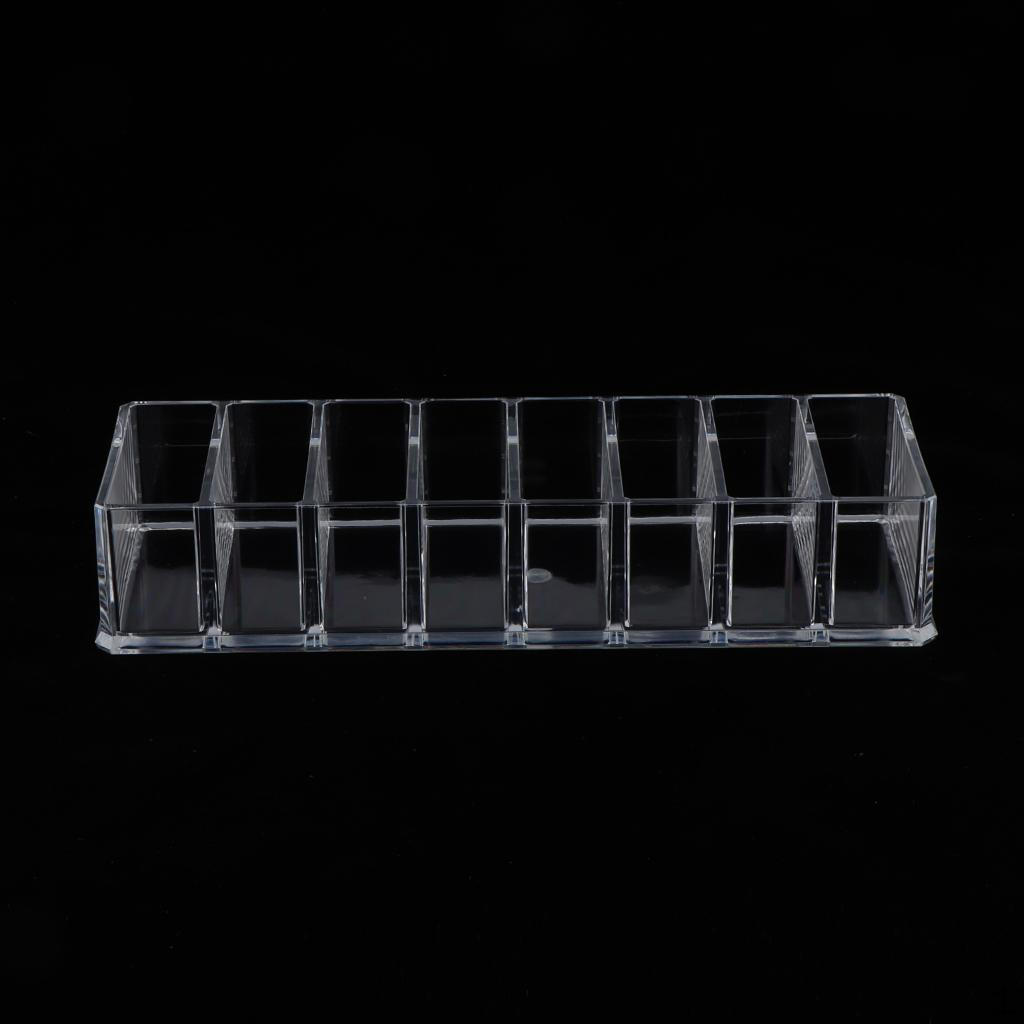 

LARGR SLOTS Acrylic , Blushes, Highlighters, Eyeshadow Organizer with 8 Space Storage for Cosmetic