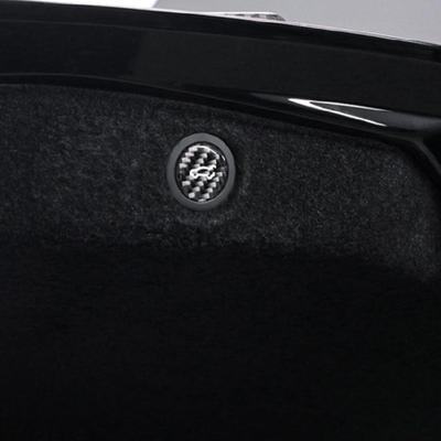 Automotive Trunk Button Protector Carbon Fiber Construction Trunk Open Close Reminder Sticker Exterior Decals