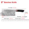 Kitchen Knives Cleaver Meat Chopping Vegetables Butcher Knife Wooden Handle Chef Cleaver Knives Hand Forged Blade Chinese Knives