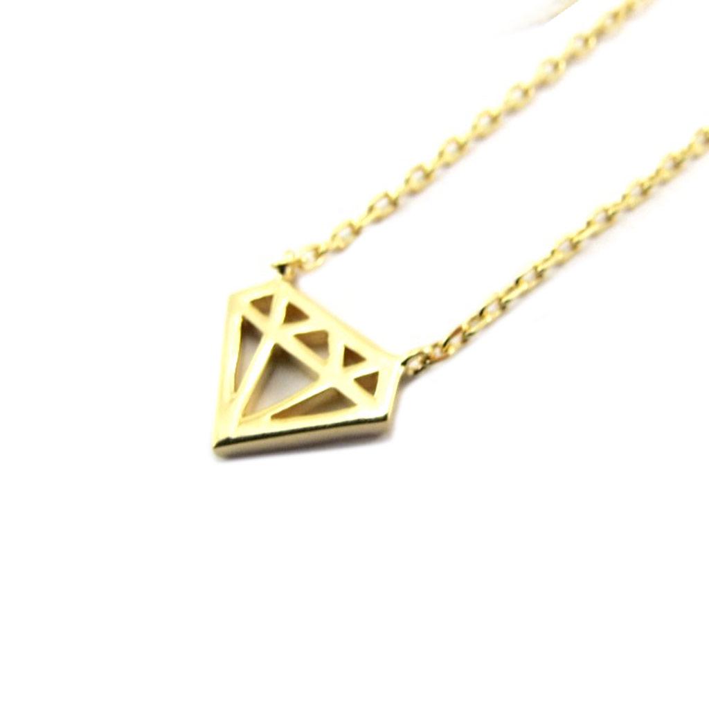 Les Trésors De Lily [P2422] - Gold Plated 'Diamonds' Necklace