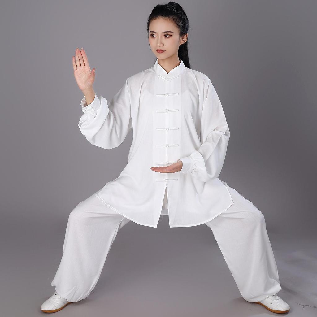 Tai Chi Anzug für Damen: Bestickte Frühjahrs-Herbst Performance & Trainingskleidung, Neuer Chinesischer Langer Mittellanger Stil