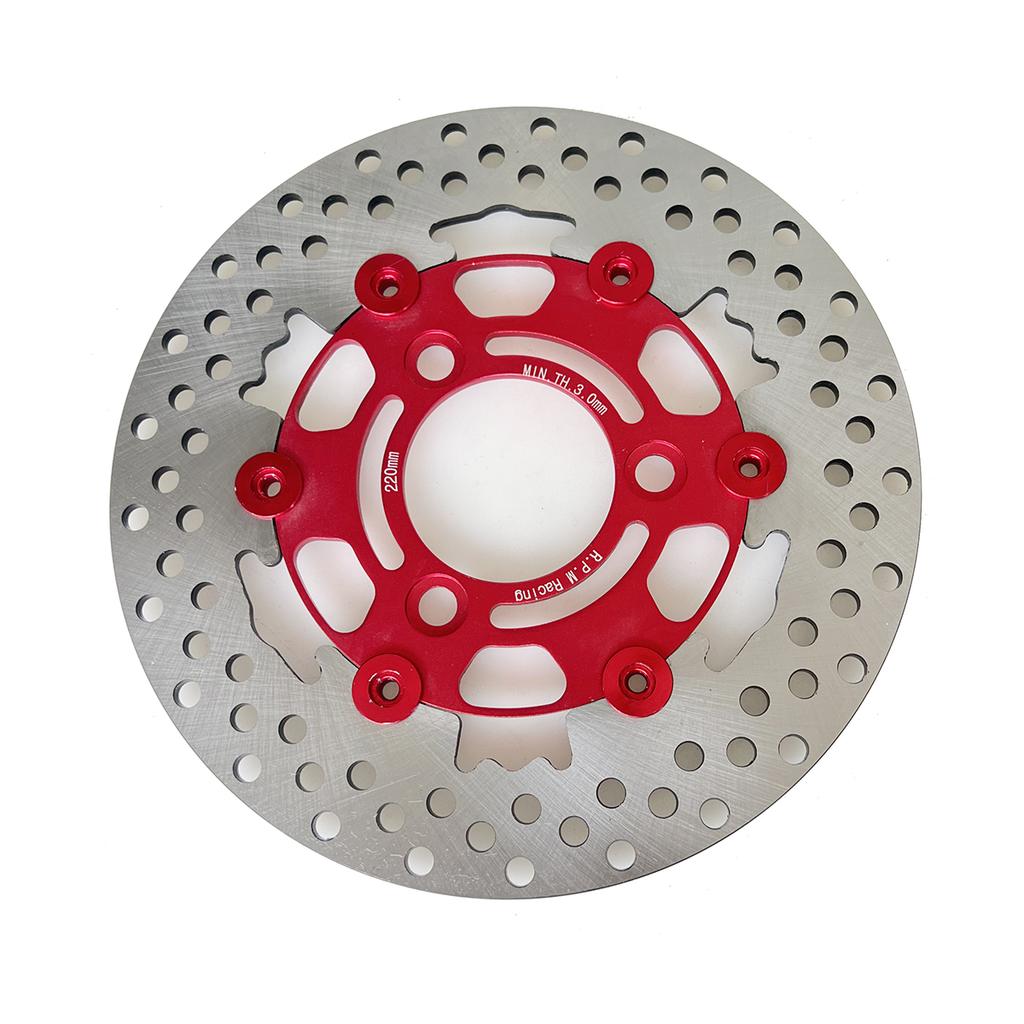 220mm RPM Motorcycle Brake Disc  Floating Disk Rotor Brake Caliper Universal 3 Hole Front Rear Wheel  For Yamaha Scooters Niu
