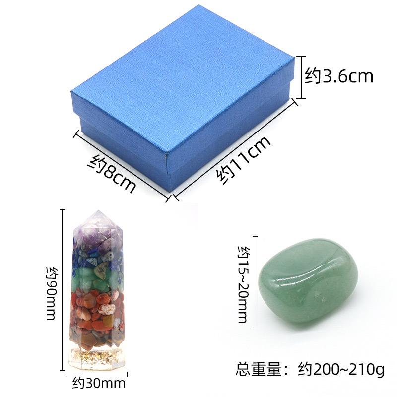 Crystal Natural Yoga Healing Stone Fashion Trend Resin Crushed Stone Box for Fengshui
