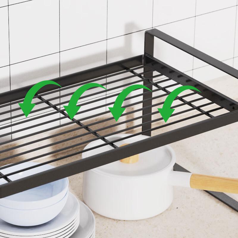 OURUNZHE Modern Countertop Kitchen Organizer Rack