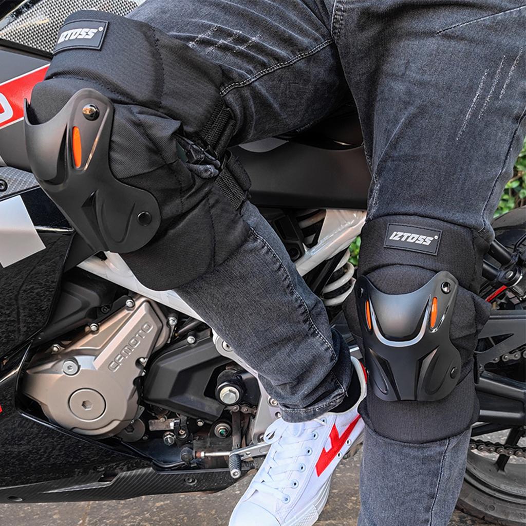 Langlebig Und Sicher Verdickt Warm Stoßfest Sturzsicher Ellbogen Motorrad Knieprotektor Knieschoner Für Männer Und Frauen Beinpanzer Knie Motorradzubehör