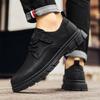 Men's leather shoes spring new breathable business casual shoes tooling shoes non-slip soft-soled business men's leather shoes