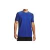Seamless Short Sleeve Logo Print Pullover Crew Neck T-Shirt Men Tops Dark-Blue 1361131-400