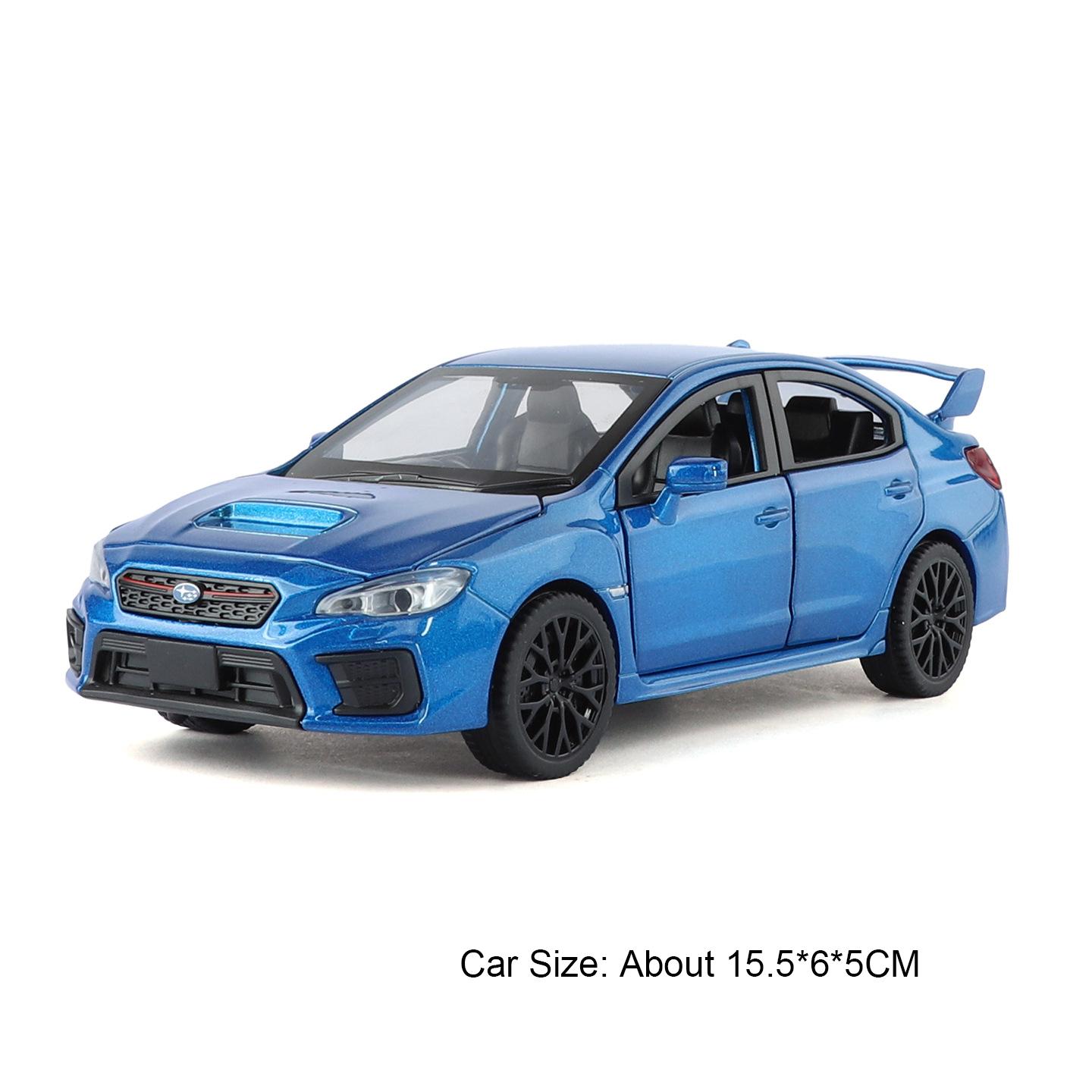 

1:30 Subaru Forester WRXSTI Модель Автомобіля Лита Метал Shock Absorption Позашляховики Моделі Звук Світло Колекційний Предмет
